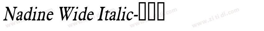 Nadine Wide Italic字体转换